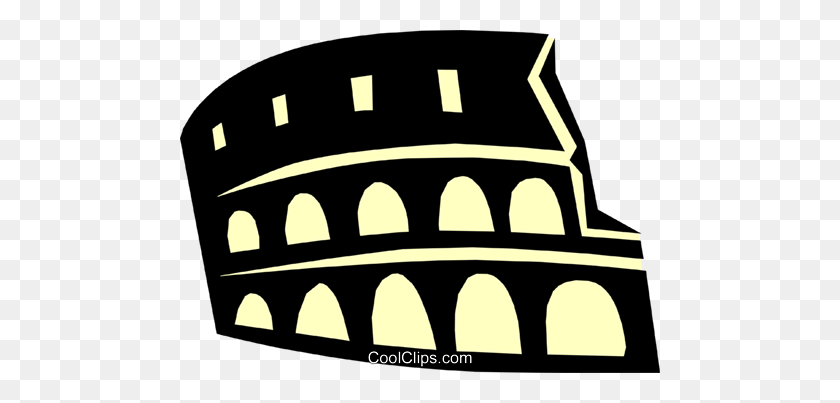 480x343 Coliseo Arquitectura Romana Imágenes Prediseñadas De Vector Libre De Regalías - Imágenes Prediseñadas Romana
