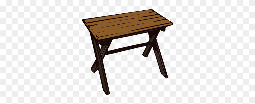300x282 Collapsible Wooden Table Clip Art - Table And Chair Clipart