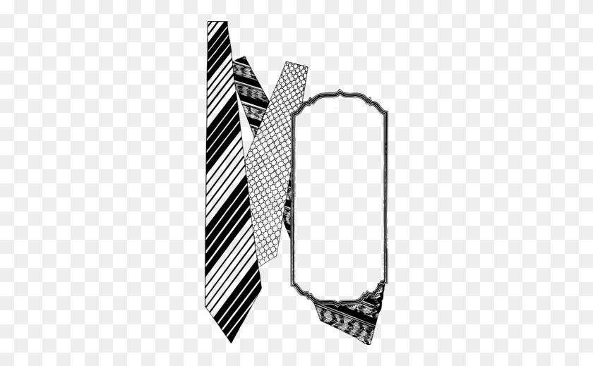 260x459 Collar Tie And Clipart - Tie Clipart Black And White