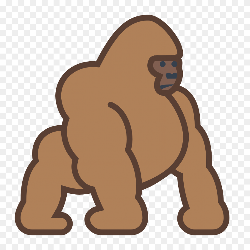 1600x1600 Collection Clipart Png Gorilla - Gorilla Clipart PNG