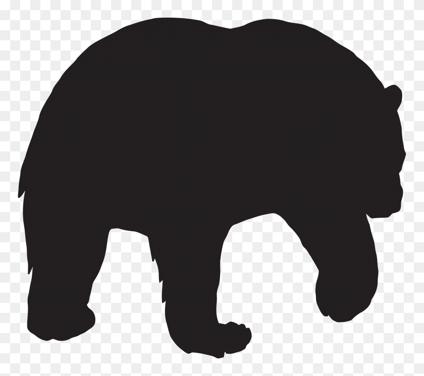 8000x7032 Коллекция Картинок Силуэт Медведя Скачать Их И Попробовать - Стоящий Медведь Клипарт