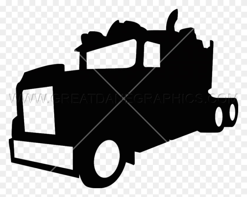 825x645 Collection Of Big Truck Silhouette Download Them And Try To Solve - Peterbilt Clipart