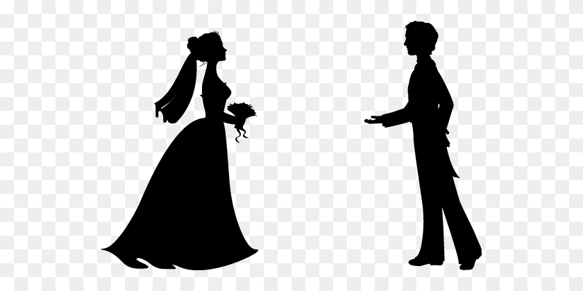 549x360 Collection Of Bride And Groom Silhouette Clip Art Free Download - Husband Wife Clipart