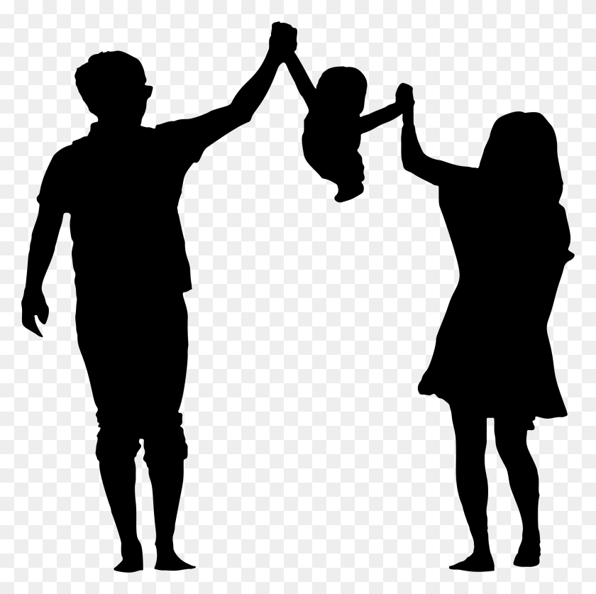 2322x2316 Collection Of Child Silhouette Clip Art Download Them And Try - Mother And Baby Clipart