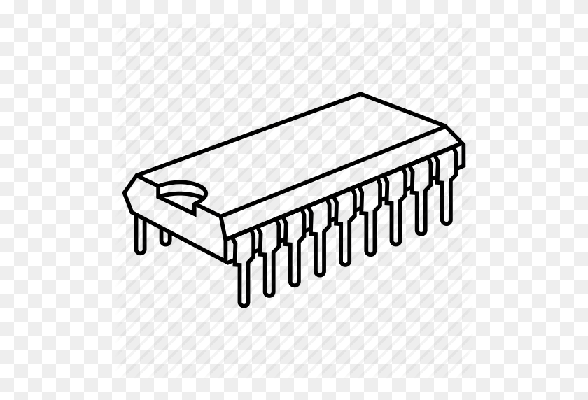 512x512 Collection Of Computer Chip Drawing Download Them And Try To Solve - Computer Chip Clipart