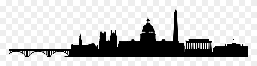 2880x580 Collection Of Dc Skyline Silhouette Download Them And Try To Solve - City Skyline Silhouette PNG