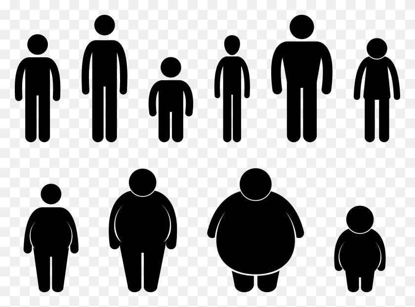 2520x1816 Collection Of Fat People Silhouette Download Them And Try To Solve - Prejudice Clipart