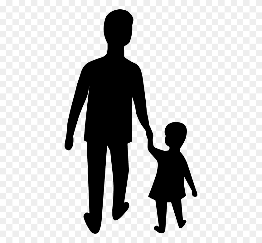 426x720 Collection Of Father Daughter Silhouette Clip Art Download Them - Parents Clipart Black And White