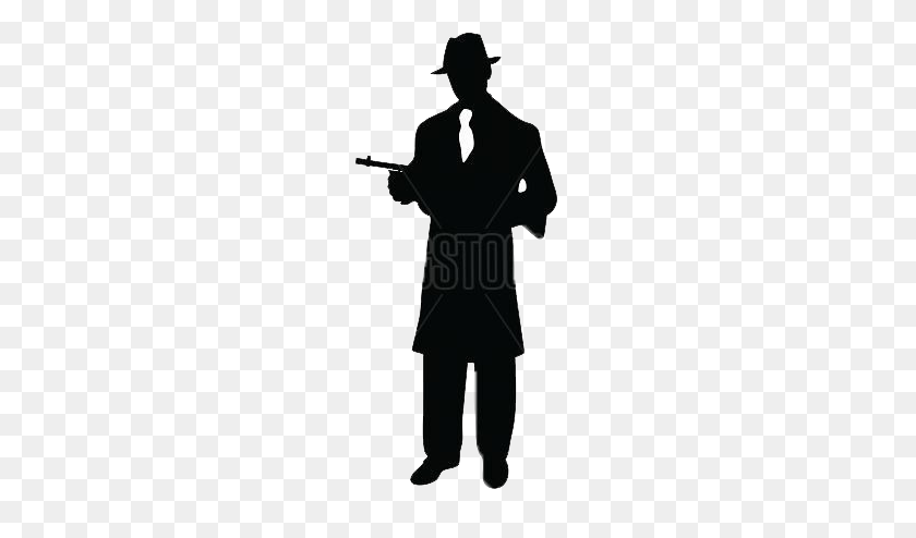 210x434 Collection Of Gangster Silhouette Download Them And Try - Mobster Clipart