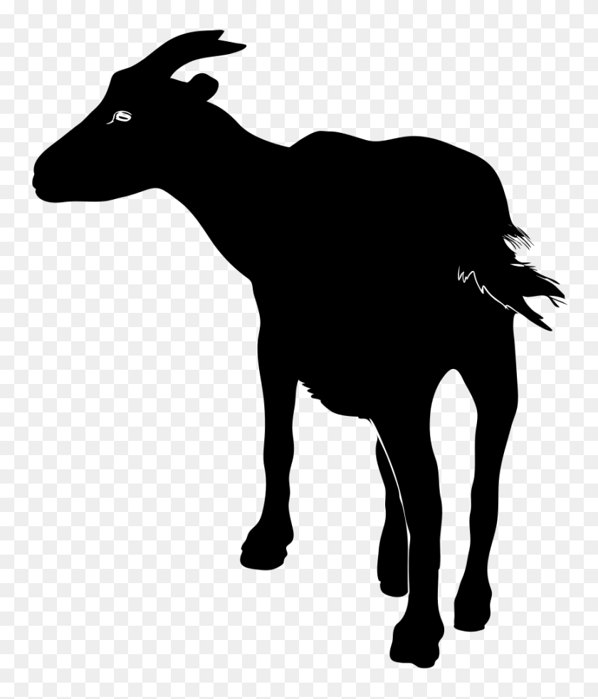 864x1023 Collection Of Goat Silhouette Clip Art Download Them And Try - Mountain Goat Clipart