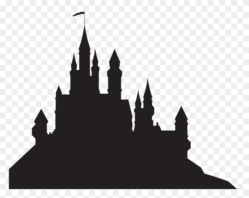 8000x6241 Collection Of Hogwarts Castle Silhouette Download Them And Try - Harry Potter Snitch Clipart