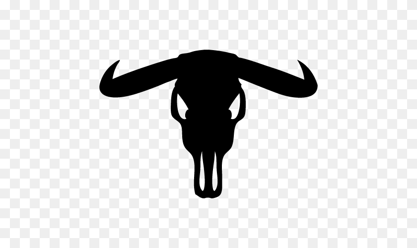 440x440 Collection Of Longhorn Head Silhouette Download Them And Try - Steer Skull Clipart