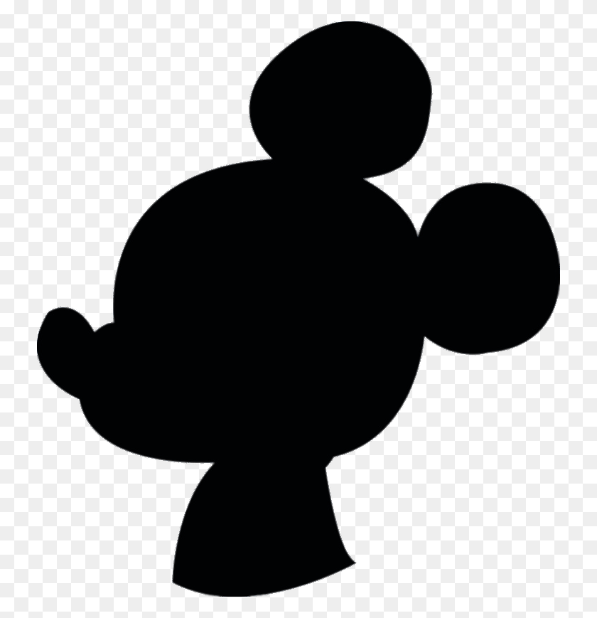 736x809 Collection Of Mickey Head Silhouette Download Them And Try To Solve - Mickey Mouse Clipart Head