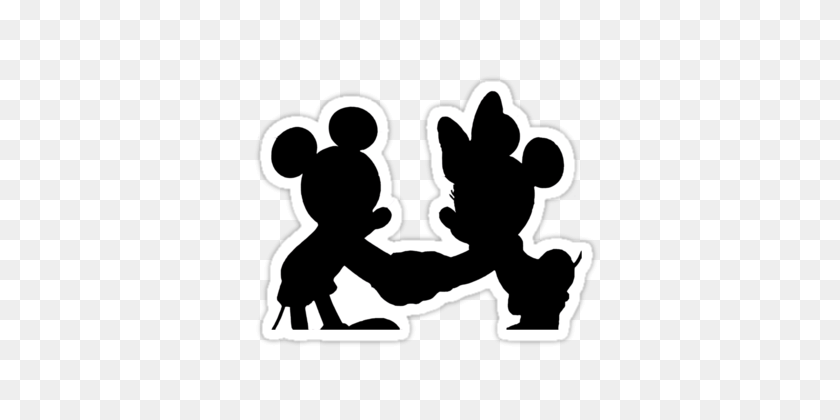 375x360 Collection Of Minnie Silhouette Clip Art Download Them And Try - Minnie Mouse Head Clipart Black And White