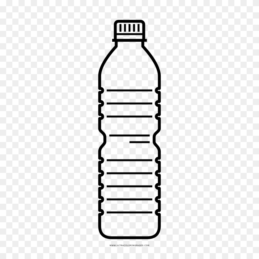 1000x1000 Collection Of Plastic Water Bottle Drawing Download Them And Try - Water Bottle Clipart Black And White