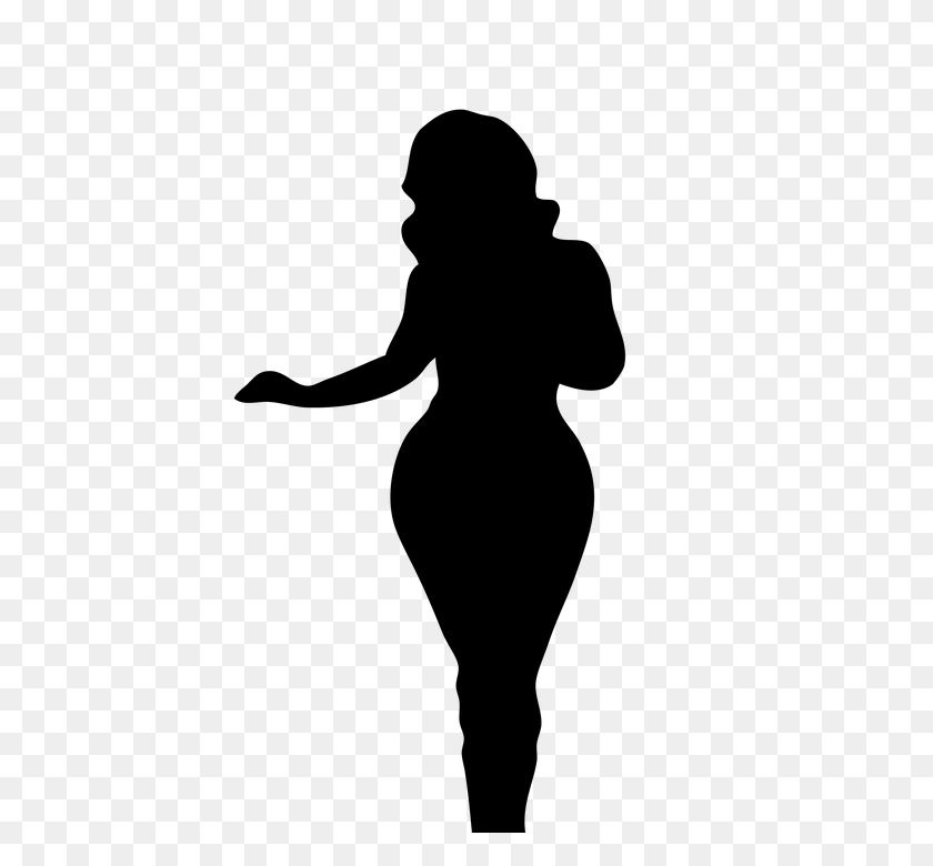 540x720 Collection Of Plus Size Woman Silhouette Download Them And Try - Woman Silhouette Clip Art