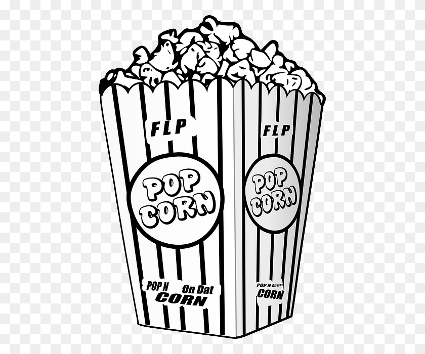 449x640 Collection Of Popcorn Line Drawing Download Them And Try To Solve - Shopkins Clipart Black And White