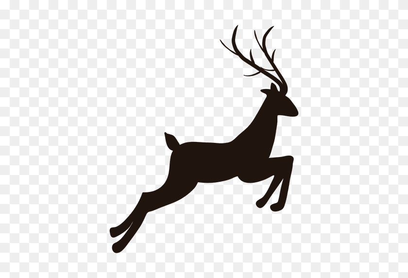 512x512 Collection Of Reindeer Silhouette Png Download Them And Try To Solve - Deer Head Silhouette PNG