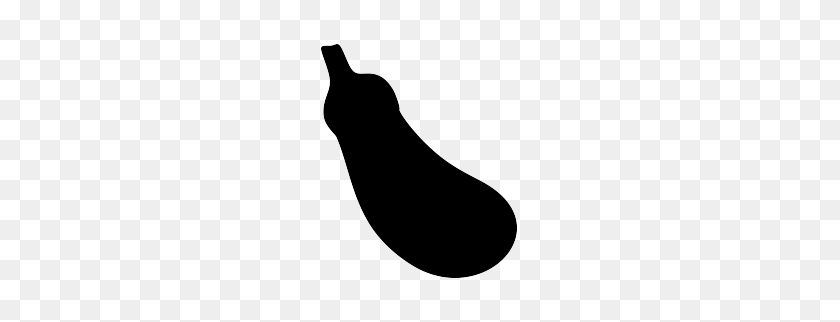 263x262 Collection Of Vegetable Silhouette Download Them And Try To Solve - Eggplant Clipart Black And White