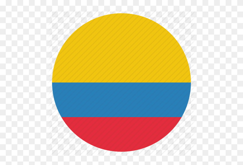 512x512 Колумбия, Колумбия, Страна, Флаг, Национальный Значок - Флаг Колумбии Png