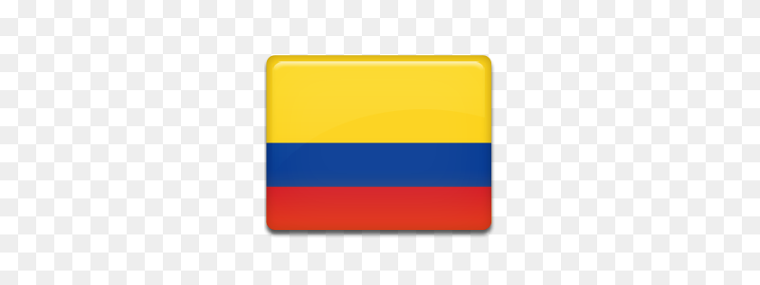 256x256 Значок Флага Колумбии, Набор Значков Флага Всей Страны, Индивидуальный Дизайн Значков - Флаг Колумбии В Формате Png