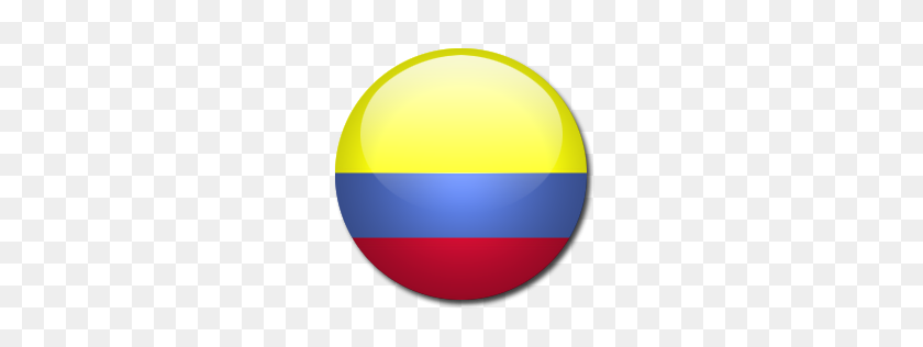 256x256 Bandera De Colombia Icono De Descarga De Iconos De Banderas Del Mundo Redondeado Iconspedia - Bandera De Colombia Png
