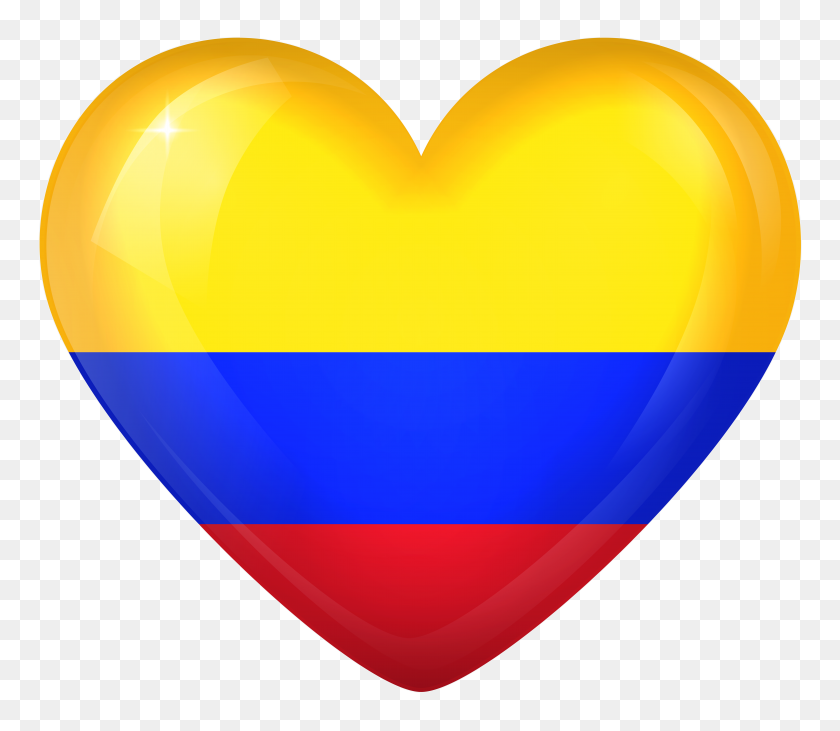 6000x5167 Colombia Large Heart - Colombia Clipart