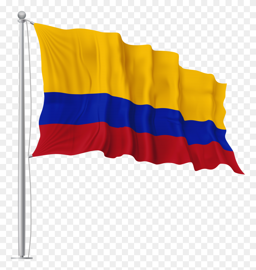 7519x8000 Развевающийся Флаг Колумбии Png - Развевающийся Флаг Png