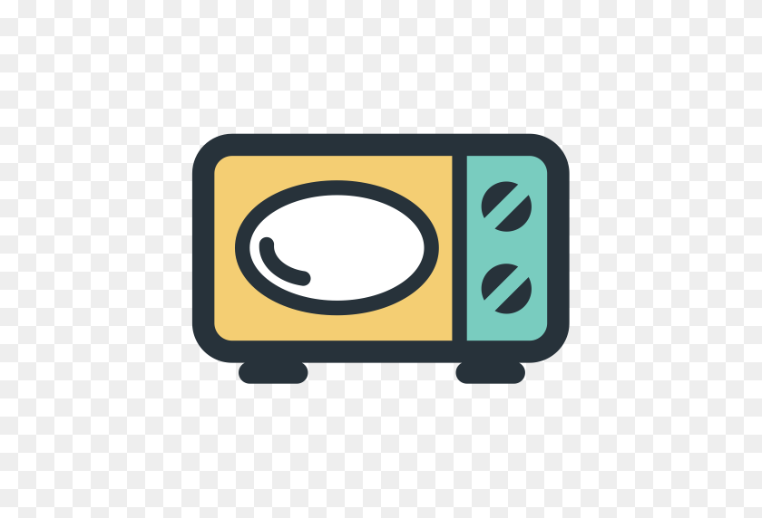 512x512 Color Block Microwave Oven, Technology, Cooking Icon With Png - Microwave PNG