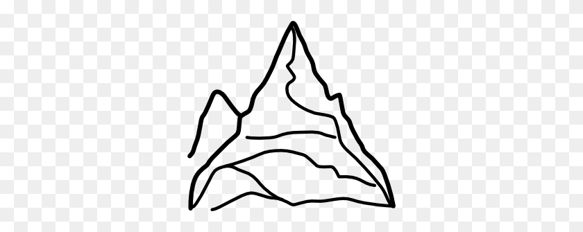 300x275 Color Clipart Mountain - Letter M Clipart Black And White