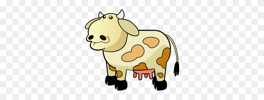 300x260 Color Cow Clip Art Free Vector Image - Baby Cow Clipart