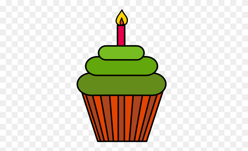 323x452 Imágenes Prediseñadas De Cupcakes De Colores Mrs Ks Clipart And More - Cupcake With Candle Clipart