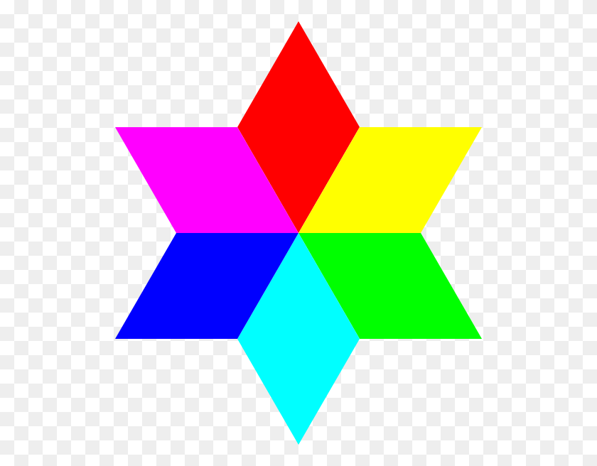 516x596 Color Diamond Hexagram Clip Arts Download - Diamond Clipart PNG
