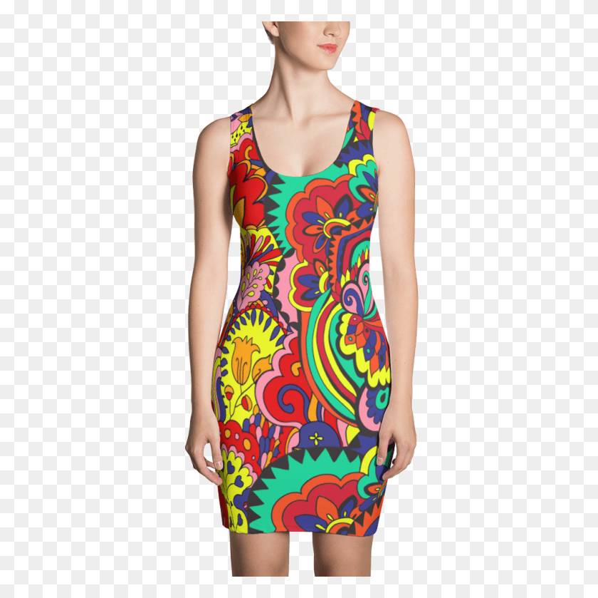 1000x1000 Цветное Взрывное Платье - Цветной Взрыв Png