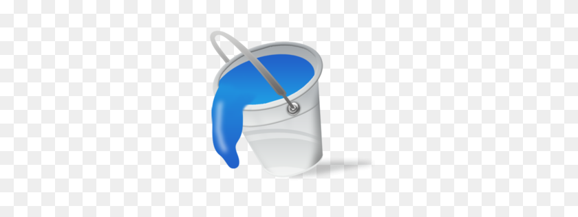 256x256 Color Fill Bucket Paint Blue Vista Icon Gallery - Paint Bucket PNG