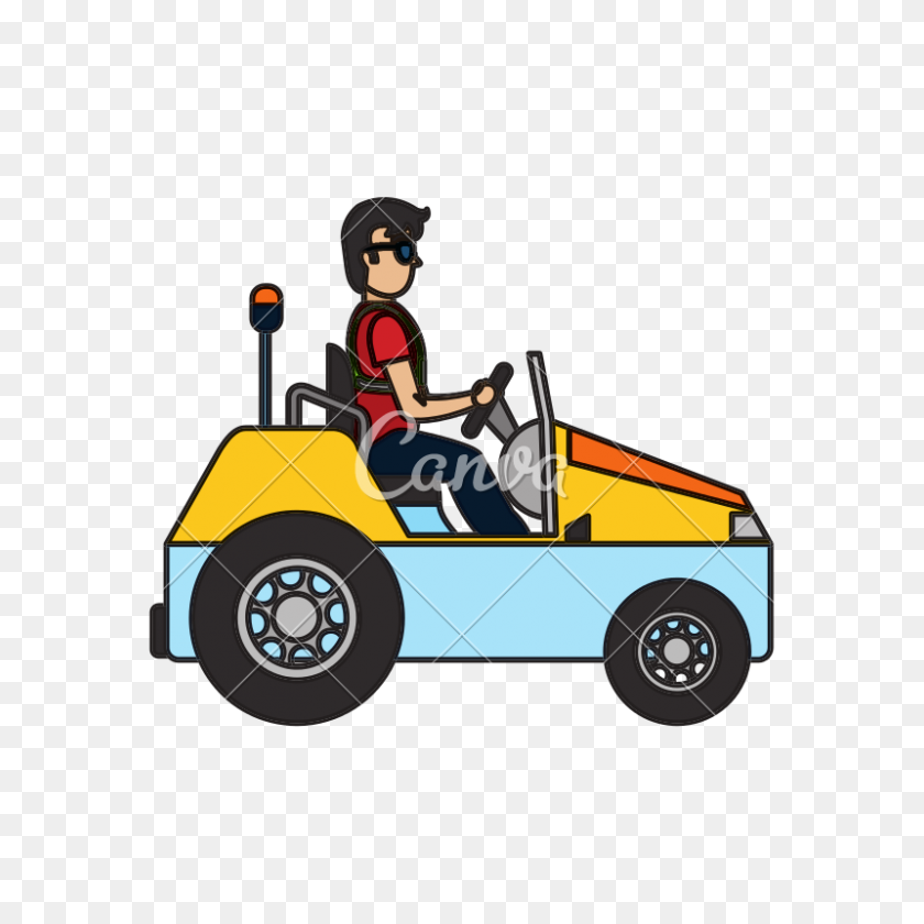 800x800 Color Man With Luggage Towing Vehicle Service - Towing Hook Clipart