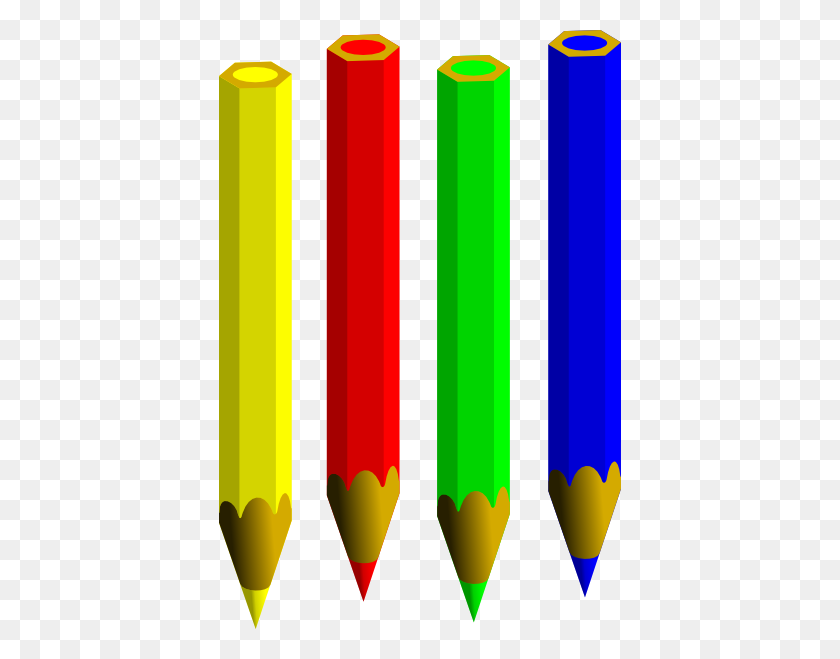 402x599 Color Pencil Art - Заточенный Карандаш Клипарт