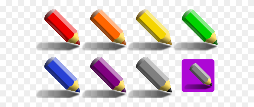 600x295 Color Pencils Clip Art - Colored Pencils Clipart