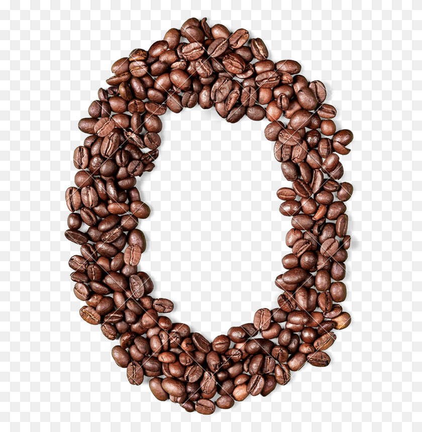 600x800 Color Photograph Of Alphabet Letter O Or Made Out Of Coffee - Coffee Bean PNG