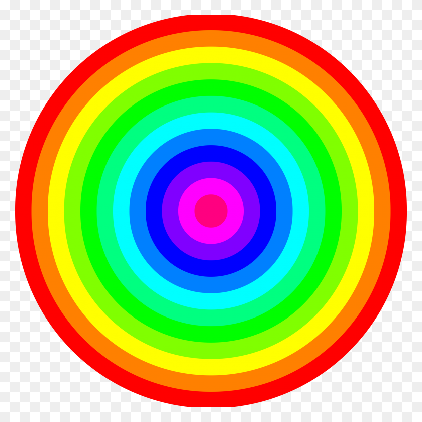 2400x2400 Color Rainbow Circles Icons Png - Rainbow Circle PNG