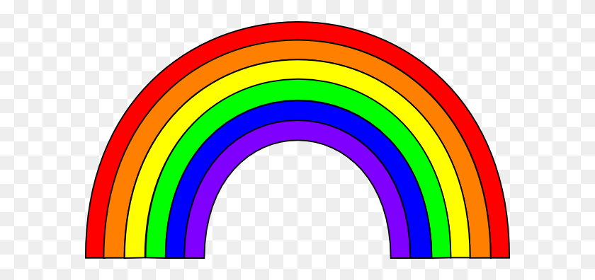 600x336 Color Rainbow Clip Art - Pride Flag Clipart