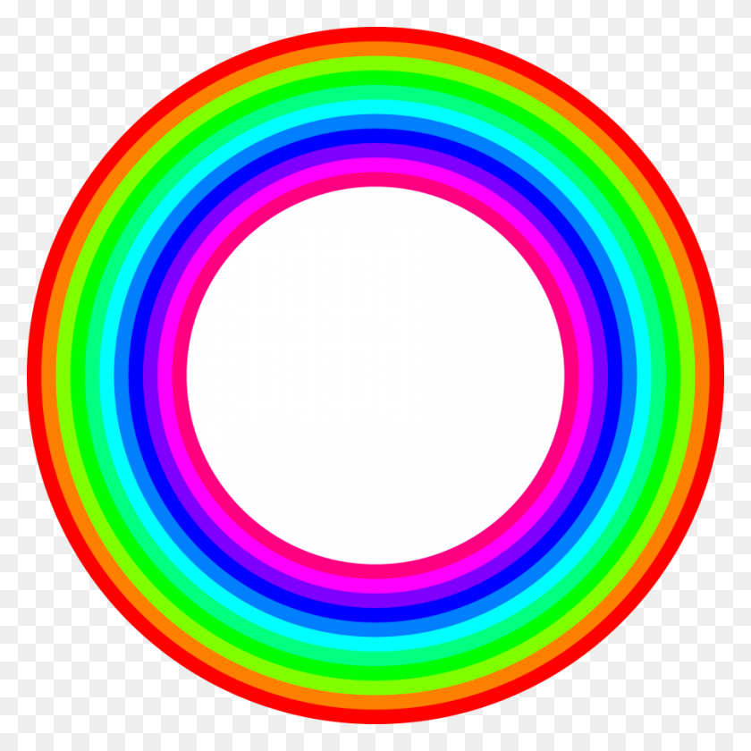 900x900 Color Rainbow Donut Clip Arts Download - Rainbow Circle PNG