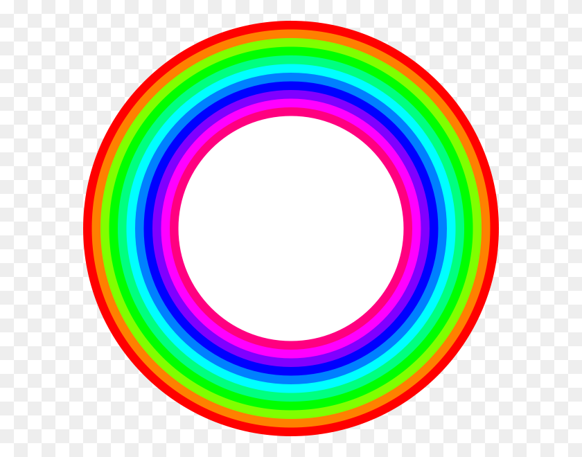 600x600 Color Rainbow Donut Png Clip Arts For Web - Donut Border Clipart