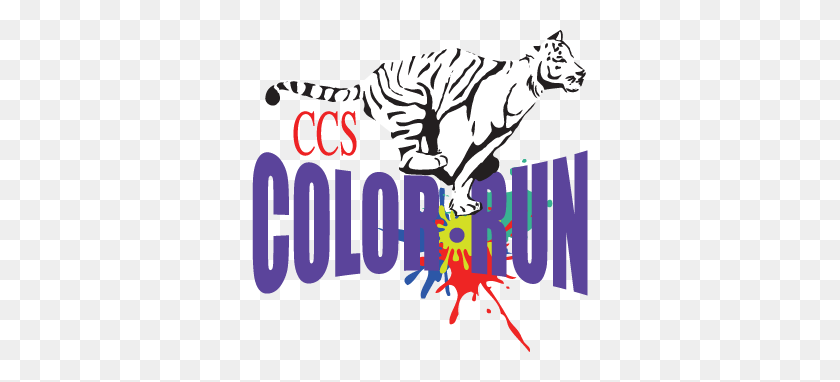 336x322 Color Run Cathedral Carmel School - Color Run Clip Art