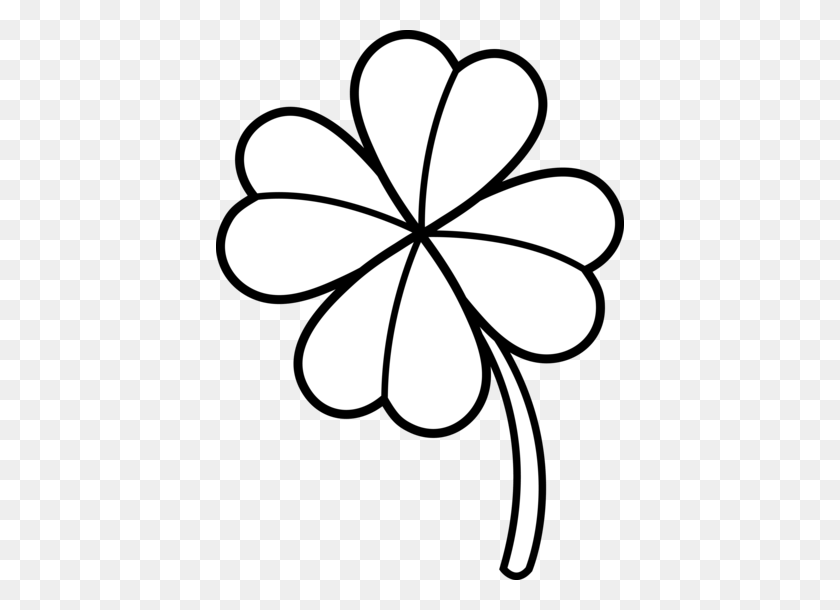 408x550 Color Shamrock Cliparts - Shamrock Clipart Black And White
