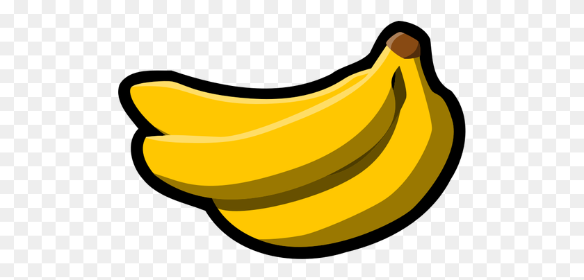 500x344 Цветной Знак Для Банановых Векторных Изображений Фруктов - Слизняк Клипарт