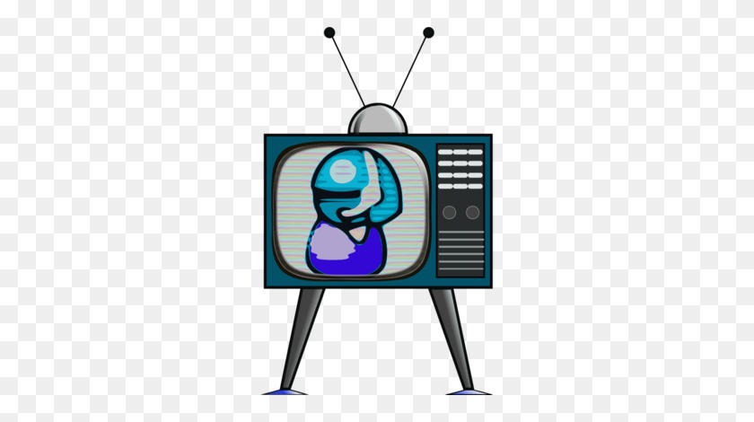 260x410 Color Television Clipart - Old Tv Clipart