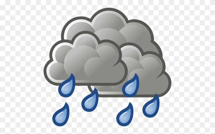 500x465 Color Weather Forecast Icon For Rain Vector Illustration Public - Weather Report Clipart