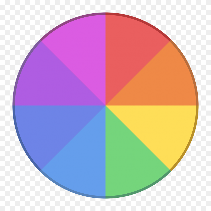 1600x1600 Color Wheel Icon - Blue Circle PNG