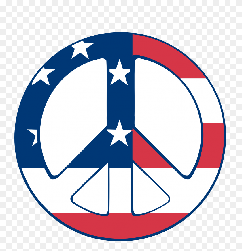 1969x2040 Colorable Peace Sign Design Free Clip Art - American Flag Clipart Transparent